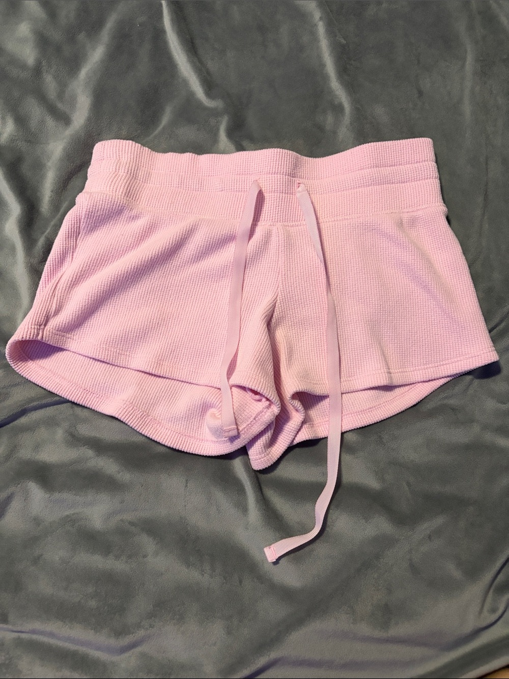 Hollister- Gilly Hicks Pink Waffle-Knit Lounge Shorts